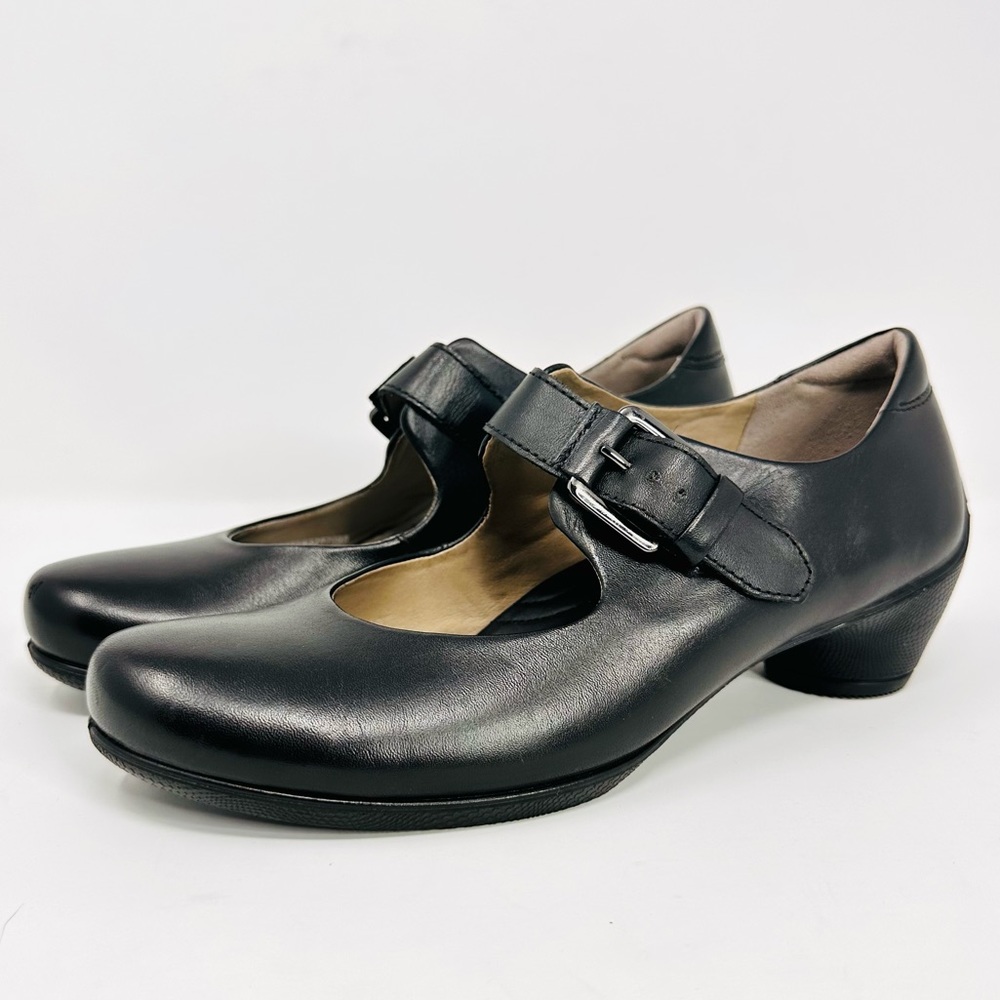 Ecco Sandals Women’s Mary Jane Black Leather - Picture 10 of 14
